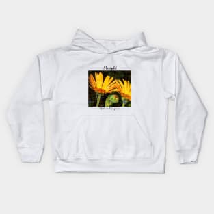 Marigold birth month flower October Kids Hoodie